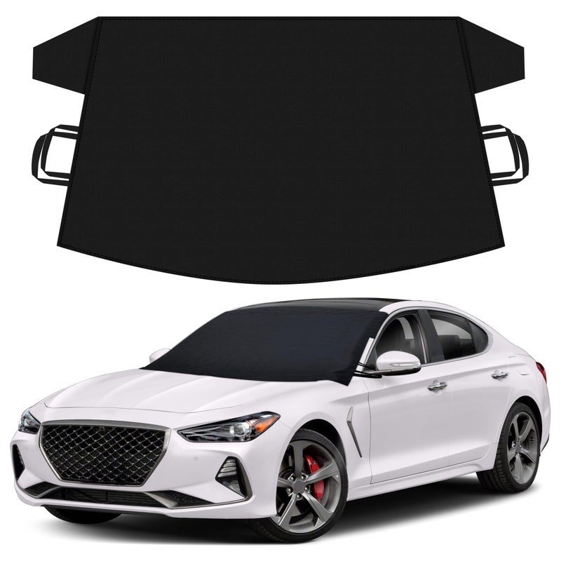 Autovir Windshield Cover for Ice and Snow | Snow  Ice  and Frost Protection Car Windshield Cover (69x42 inches) | All-Weather Car Snow Cover for Sedans  SUVs  and Hatchbacks - Image 1